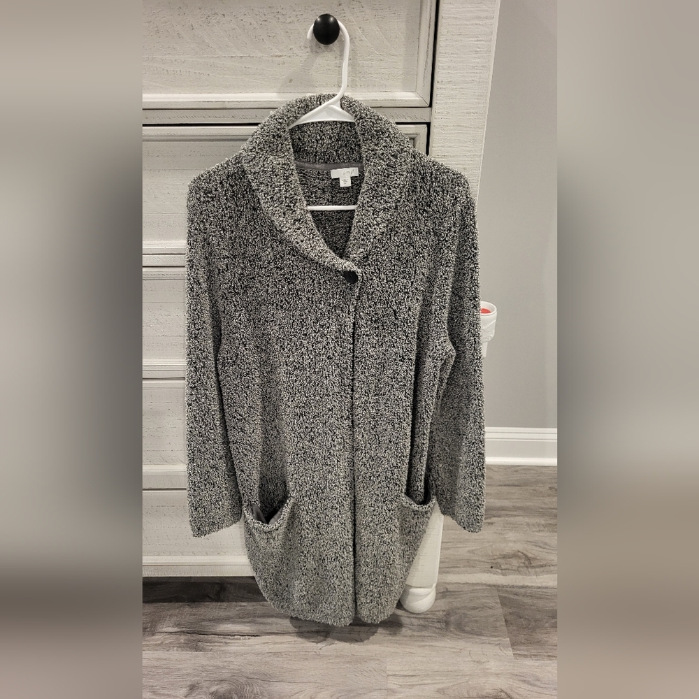 Cozy Gray Shawl Collar Cardigan